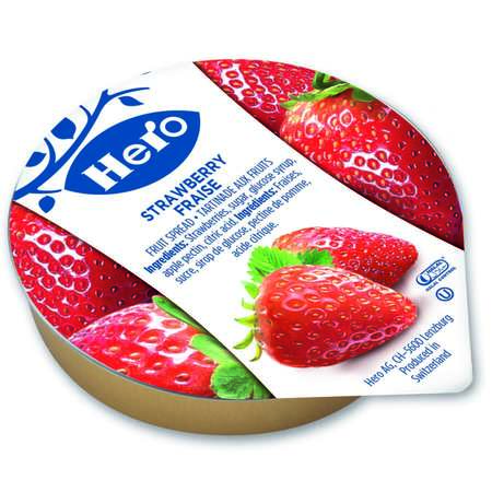 HERO Strawberry Fruit Spread Portions, PK216 303.369